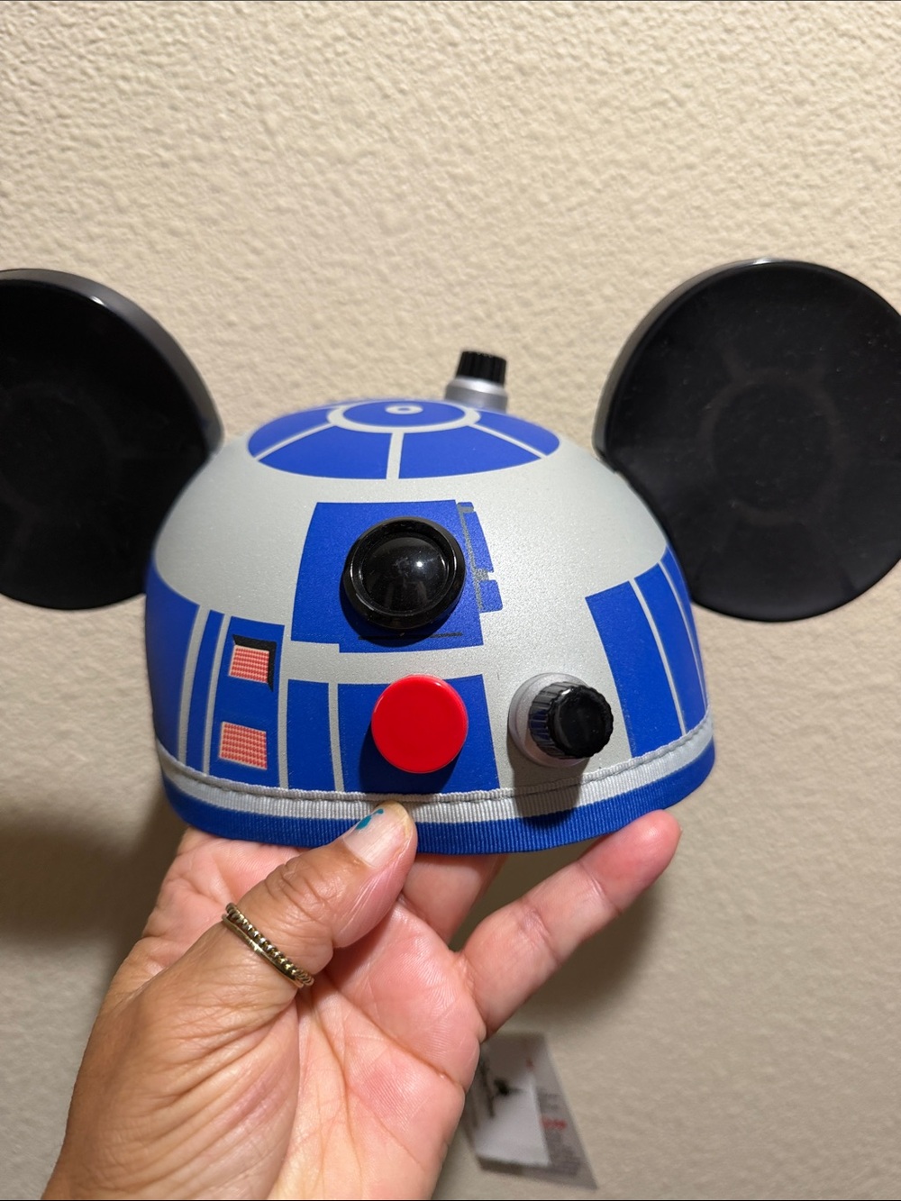 R2-D2 Mickey Ear Hat — Blue, Silver, Black